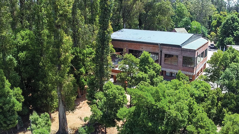 vista aérea del SUM de secundaria